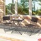 3 Pieces Patio Bistro Set with Folding Wicker Chairs and Table